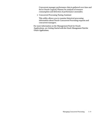 Short Name
Enter a short name that will be used by the function to reference the
parameter.




                           Managing Concurrent Programs and Reports   4 – 65
 