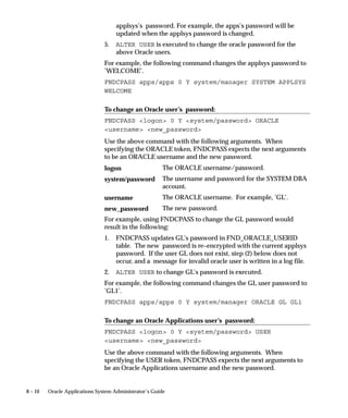 Defining a Printer Type
                      Use the Printer Types Window to define your printer types in your
                      PASTA setup. Specify the following:
                      Type                 PASTA PostScript
                      Description          PASTA Driver for PostScript printers
                      The following table lists the printer drivers:

                      Style                           Driver Name


                      PORTRAIT                        PASTA_PORTRAIT

                      LANDSCAPE                       PASTA_LANDSCAPE

                      LANDWIDE                        PASTA_LANDWIDE



                      Printer Types Window: page 6 – 41



Defining a Printer
                      Define a printer to use the PASTA utility.
                      At least one printer must be registered prior to this step. Use the
                      Printers Window to register a printer.
                      Printer              Your operating system printer name
                      Type                 PASTA Postscript


                      Printers Window: page 6 – 43



PRT Files Setup
                      Make sure to have the following lines in the P.prt, L.prt & W.prt files
                      under $FND_TOPreports :
                      code    ”bold on” esc ”[1m”
                      code    ”bold off” esc ”[0m”
                      code    ”underline on” esc ”[3m”
                      code    ”underline off” esc ”[2m”


                                                                                Printers    6 – 35
 