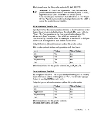 CHAPTER




12        Document Sequences

          T    his chapter explains how to assign unique numbers to documents
          you create using Oracle Applications. Each time you enter a
          transaction, you create a document.
              • For example, when you enter a payment, you create a payment
                document. Or when you enter an invoice, you create an invoice
                document.
          By assigning unique numbers to documents, you can account for each
          transaction you enter and the document that accompanies it.
          This chapter begins with an essay explaining what document sequences
          are and how they work in Oracle Applications.
          Following the essay are descriptions of the forms you use to:
              • Define sequences to number your documents.
              • Define document categories to group documents together.
              • Assign sequences to documents, defining which documents you
                will number using a particular sequence.




                                                        Document Sequences   12 – 1
 