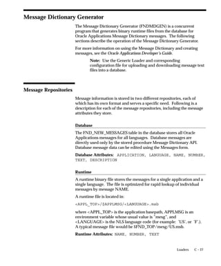 • “No” means that when you navigate to a key flexfield, you must
      choose Edit Field from the Edit menu or use the List of Values to
      open the key flexfield window.
Users can see and update this profile option.
This profile option is visible and updatable at all four levels.

Level                       Visible              Allow Update
Site                        Yes                  Yes
Application                 Yes                  Yes
Responsibility              Yes                  Yes
User                        Yes                  Yes
The internal name for this profile option is
FLEXFIELDS:OPEN_KEY_WINDOW.


Flexfields:Shared Table Lock
This profile option is used by the Oracle Applications flexfields internal
code only. You should not alter the value of this profile option unless
instructed to do so by an Oracle representative.
The internal name for this profile option is
FLEXFIELDS:SHARED_TABLE_LOCK.


Flexfields:Shorthand Entry
If shorthand flexfield entry is defined for your flexfield, you can use a
shorthand alias to automatically fill in values for some or all of the
segments in a flexfield.
Not Enabled          Shorthand Entry is not available for any flexfields
                     for this user, regardless of whether shorthand
                     aliases are defined.
New Entries Only Shorthand Entry is available for entering new
                 records in most foreign key forms. It is not
                 available for combinations forms, updating existing
                 records, or entering queries.
Query and New        Shorthand Entry is available for entering new
Entry                records or for entering queries. It is not available
                     for updating existing records.
All Entries          Shorthand Entry is available for entering new
                     records or updating old records. It is not available
                     for entering queries.


                                                        User Profiles   A – 21
 
