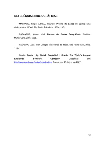 Oracle EXPLICAÇÕES EM PDF