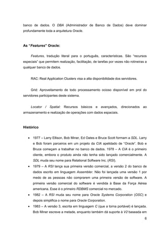 Oracle EXPLICAÇÕES EM PDF