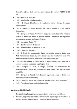 Oracle EXPLICAÇÕES EM PDF