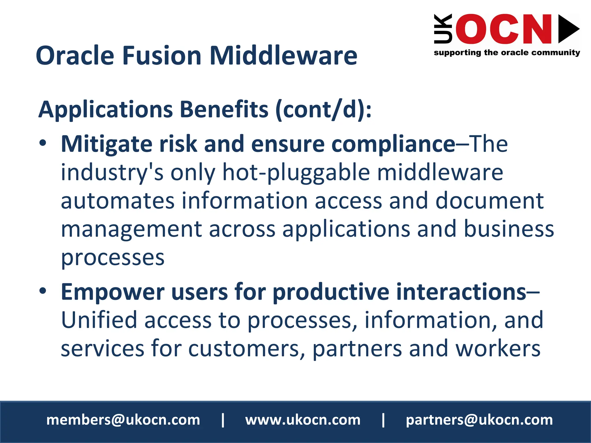 Oracle Fusion Middleware / SOA