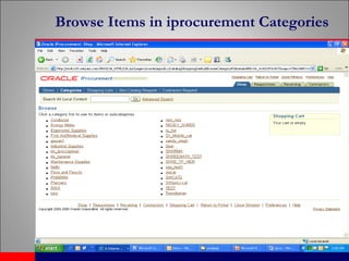 Browse Items in iprocurement Categories 