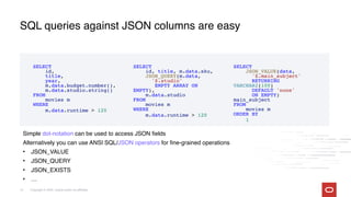 Dealing with JSON in the relational world | PDF