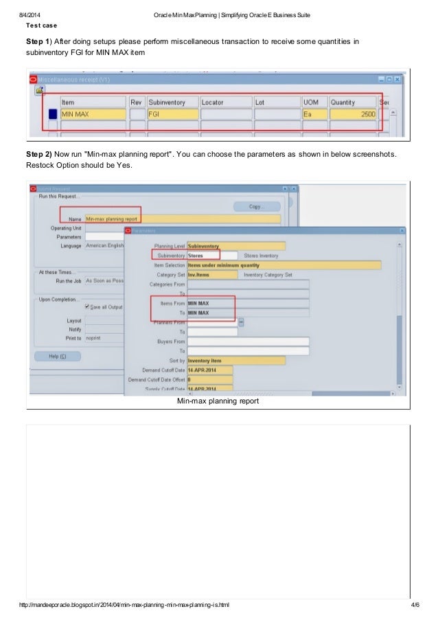 Oracle minmaxplanning