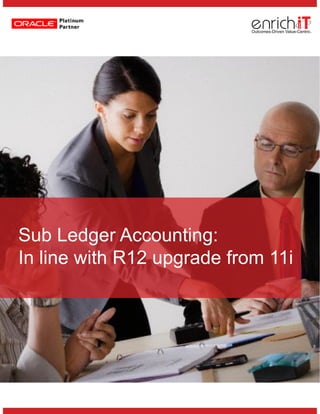 Outcomes-Driven Value-Centric.
Sub Ledger Accounting:
In line with R12 upgrade from 11i
 