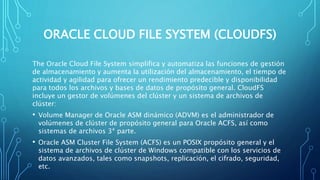 Oracle Cloud Shared File System Oracle Real Application Cluster (RAC) | PPTX