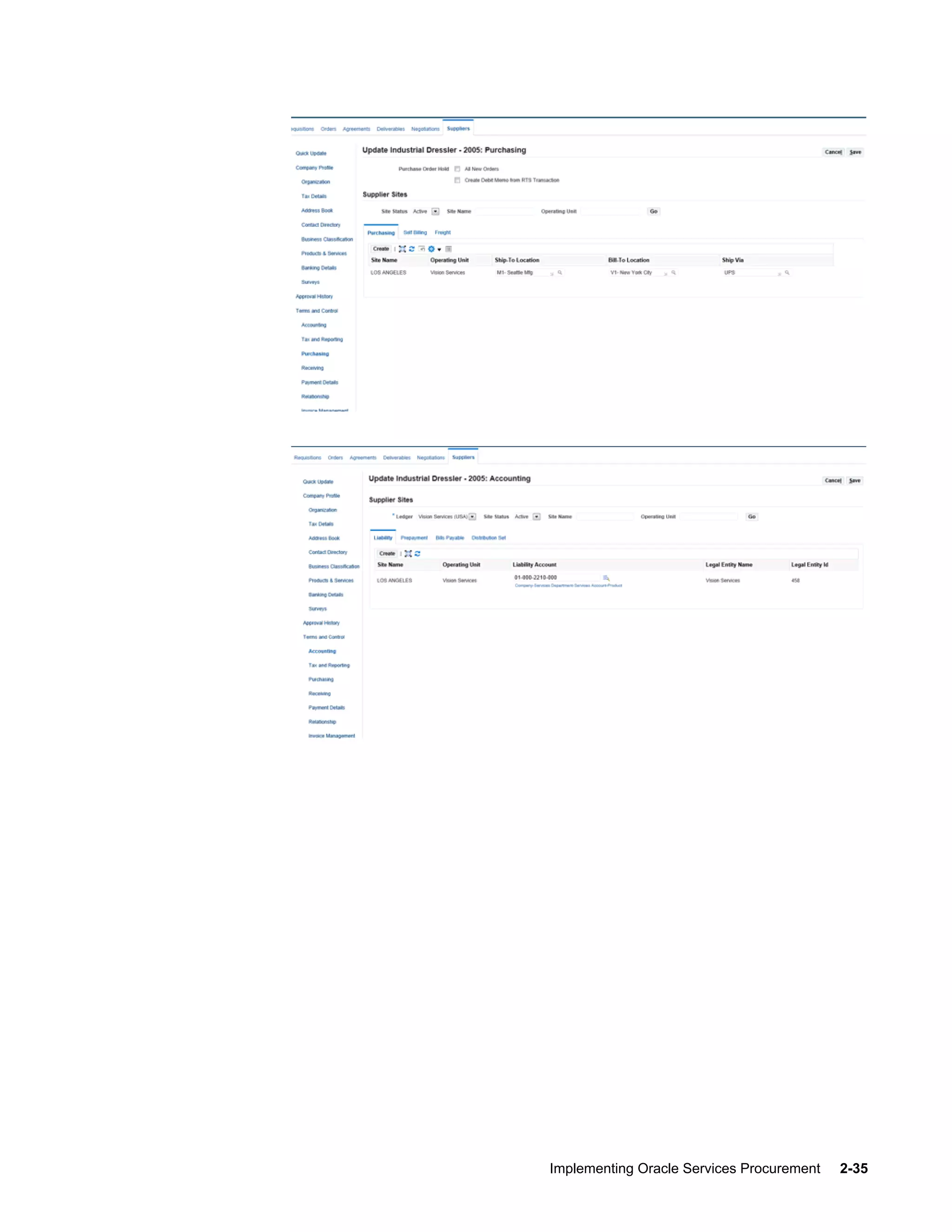 Implementing Oracle Services Procurement     2-35
 