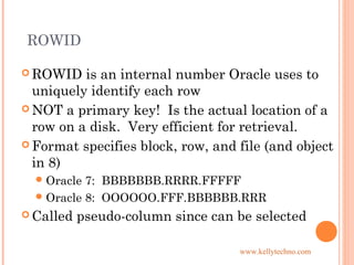 Oracle training in hyderabad | PPT