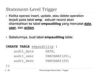 Oracle trigger | PPT