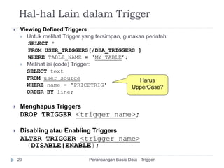 Oracle trigger | PPT