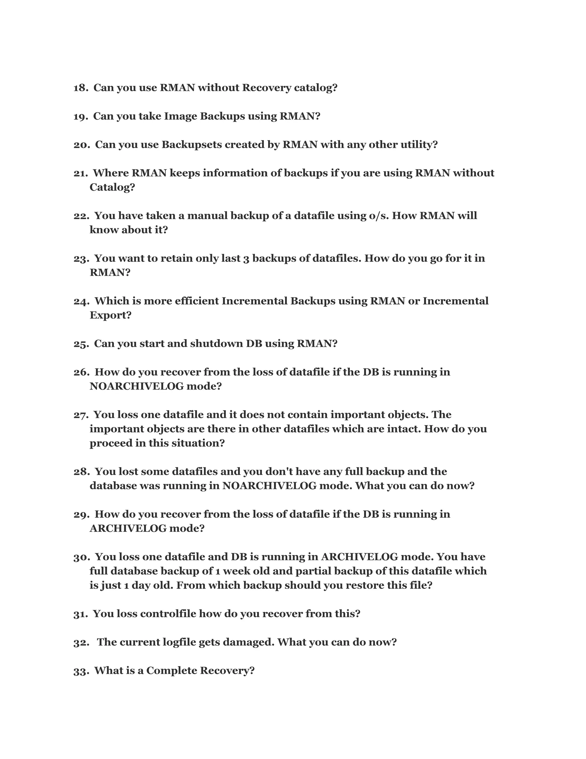 Oracle1 backup-recovery