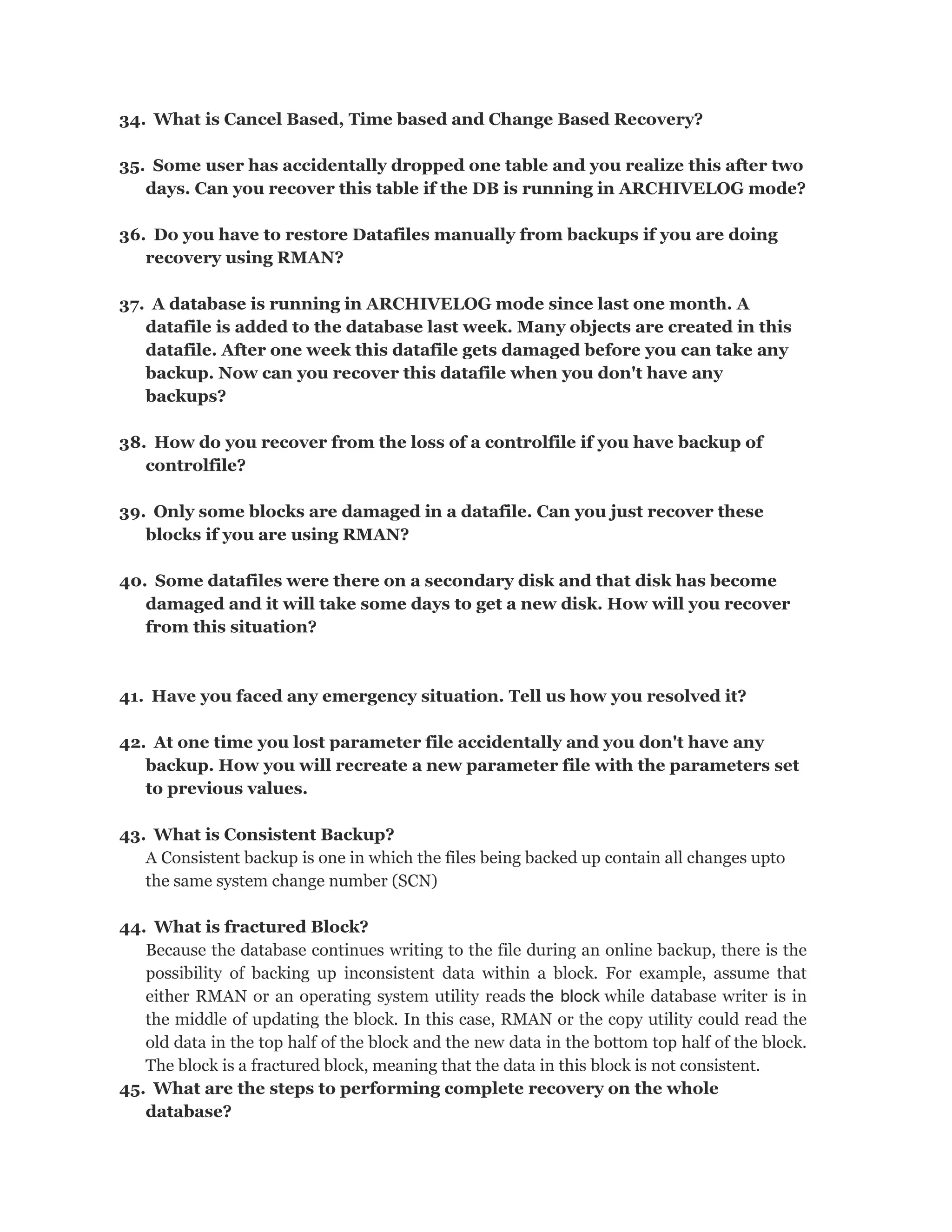 Oracle1 backup-recovery