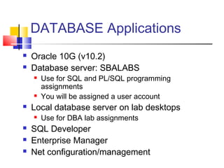 Oracle 10g introduction | PPT
