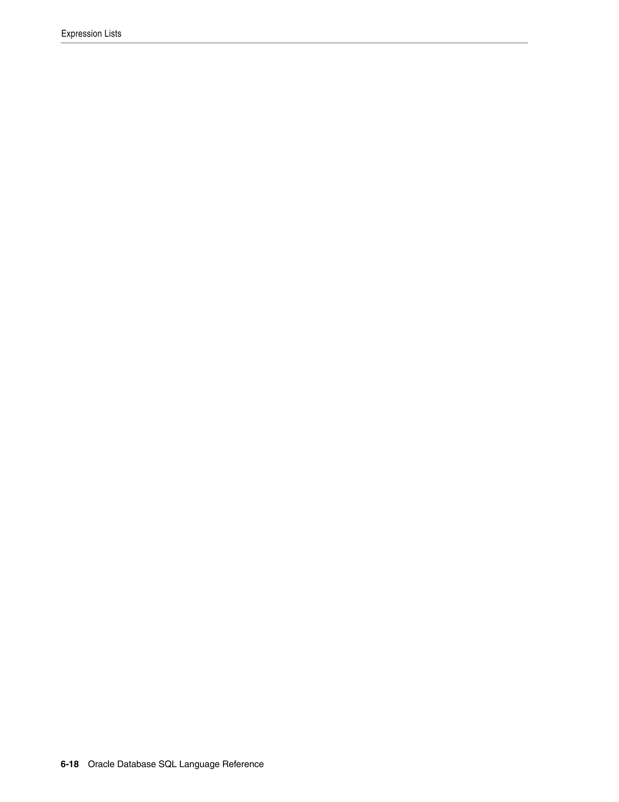 Expression Lists
6-18 Oracle Database SQL Language Reference
 