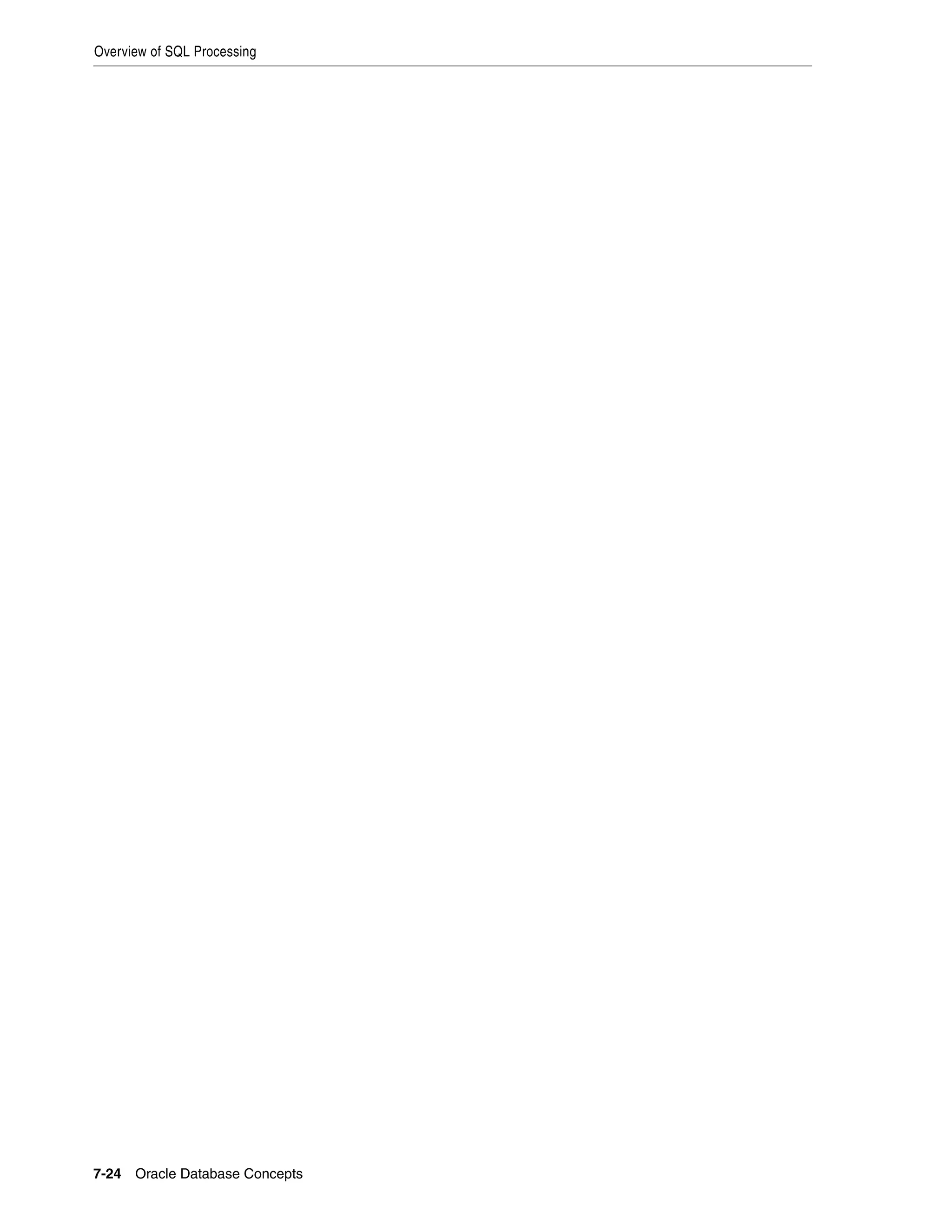 Overview of SQL Processing 7-24 Oracle Database Concepts 