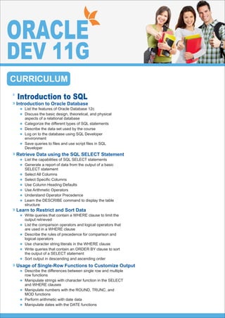 Oracle11gdevtrainingindelhincr | PDF