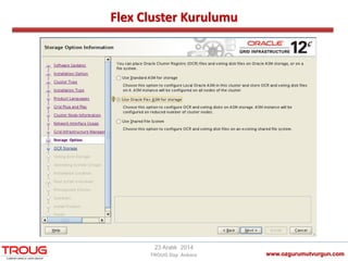 Flex Cluster Kurulumu
www.ozgurumutvurgun.com
23 Aralık 2014
TROUG Day Ankara
 