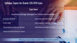 Oracle 1Z0-078 Certification | Database 19c RAC, ASM & Grid ...
