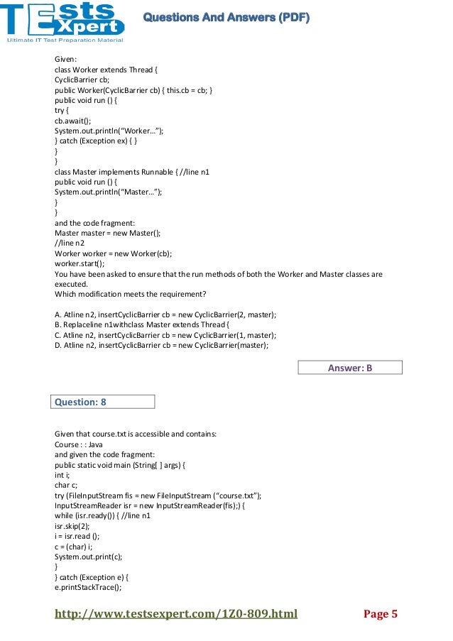 1z0-809 Testantworten