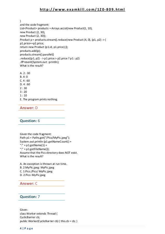 1z1-809 Prüfungsfragen