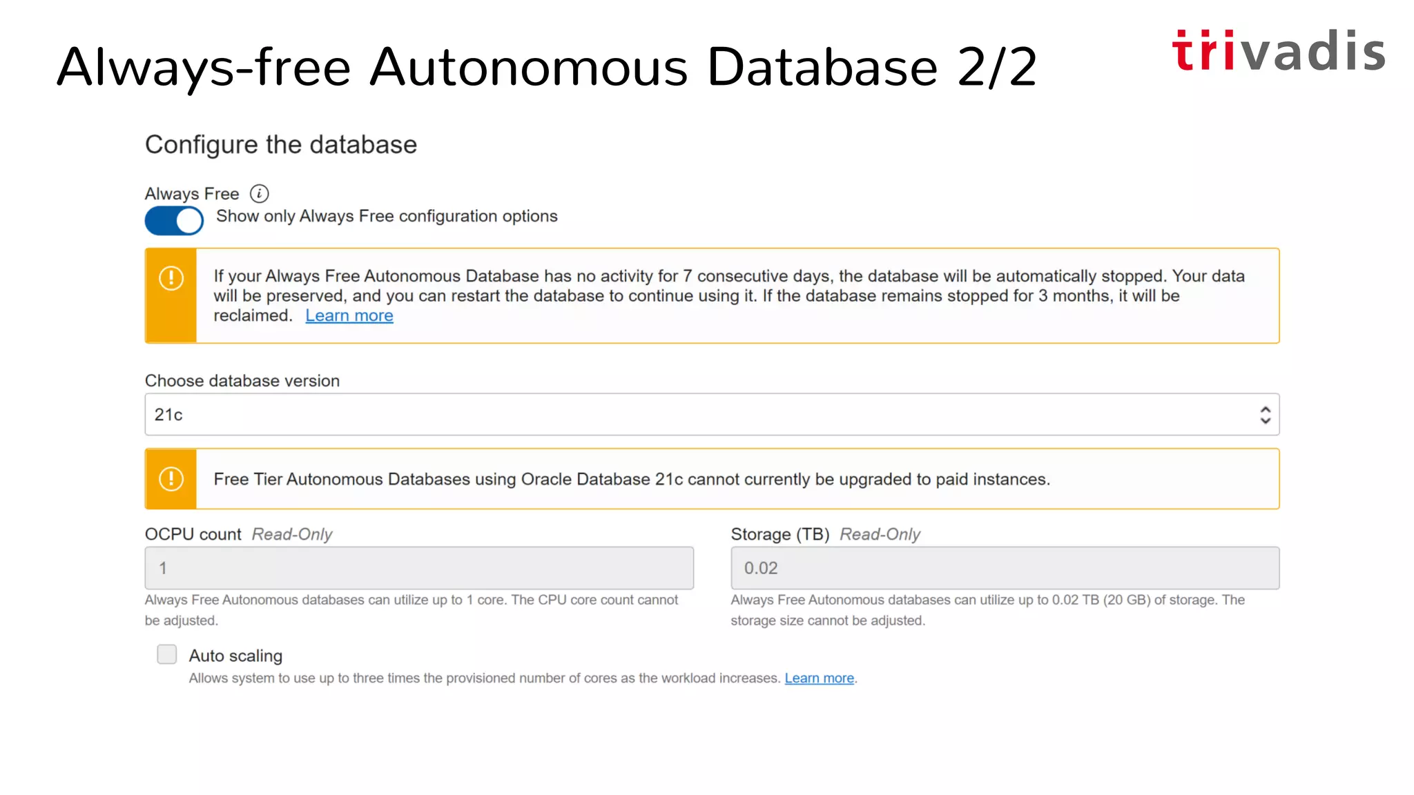 Always-free Autonomous Database 2/2
 