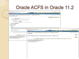   Delete snapshots: /sbin/acfsutil snap delete    <snap_name> <mountpoint>