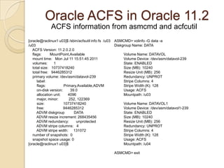 Oracle ACFS in Oracle 11.2