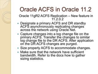 Oracle ACFS in Oracle 11.2