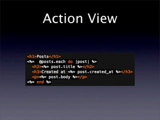 Action View
 
