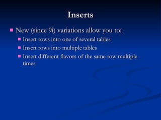 Oracle Advanced Dml | PPT