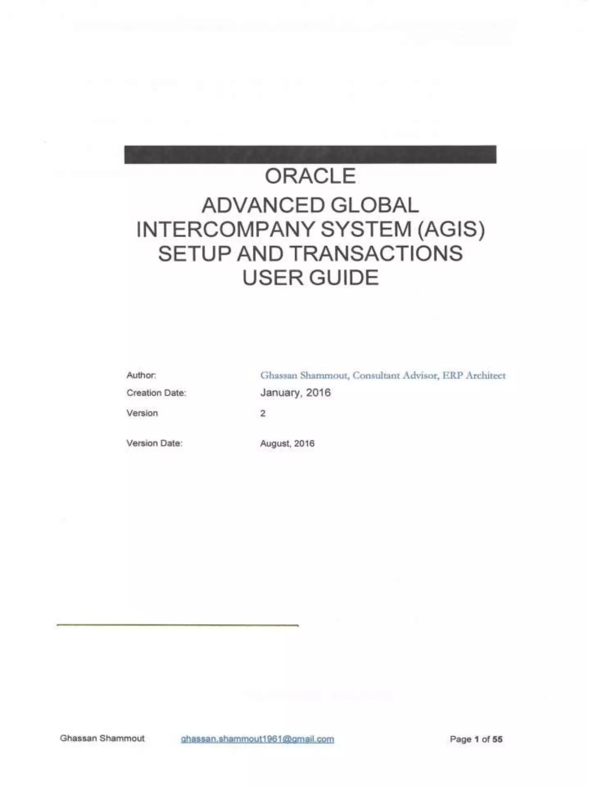 Advanced Global Intercompany System Oracle Advanced Global Intercompany System | PDF