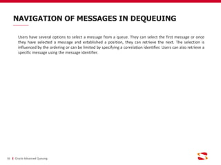 Oracle advanced queuing | PDF
