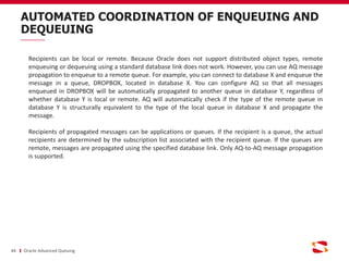 Oracle advanced queuing | PDF