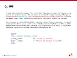 Oracle Parallel Queue Oracle advanced queuing | PDF