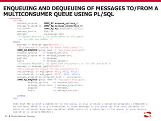 Oracle advanced queuing | PDF