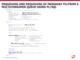Oracle advanced queuing | PDF