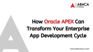 Oracle APEX Application Development
