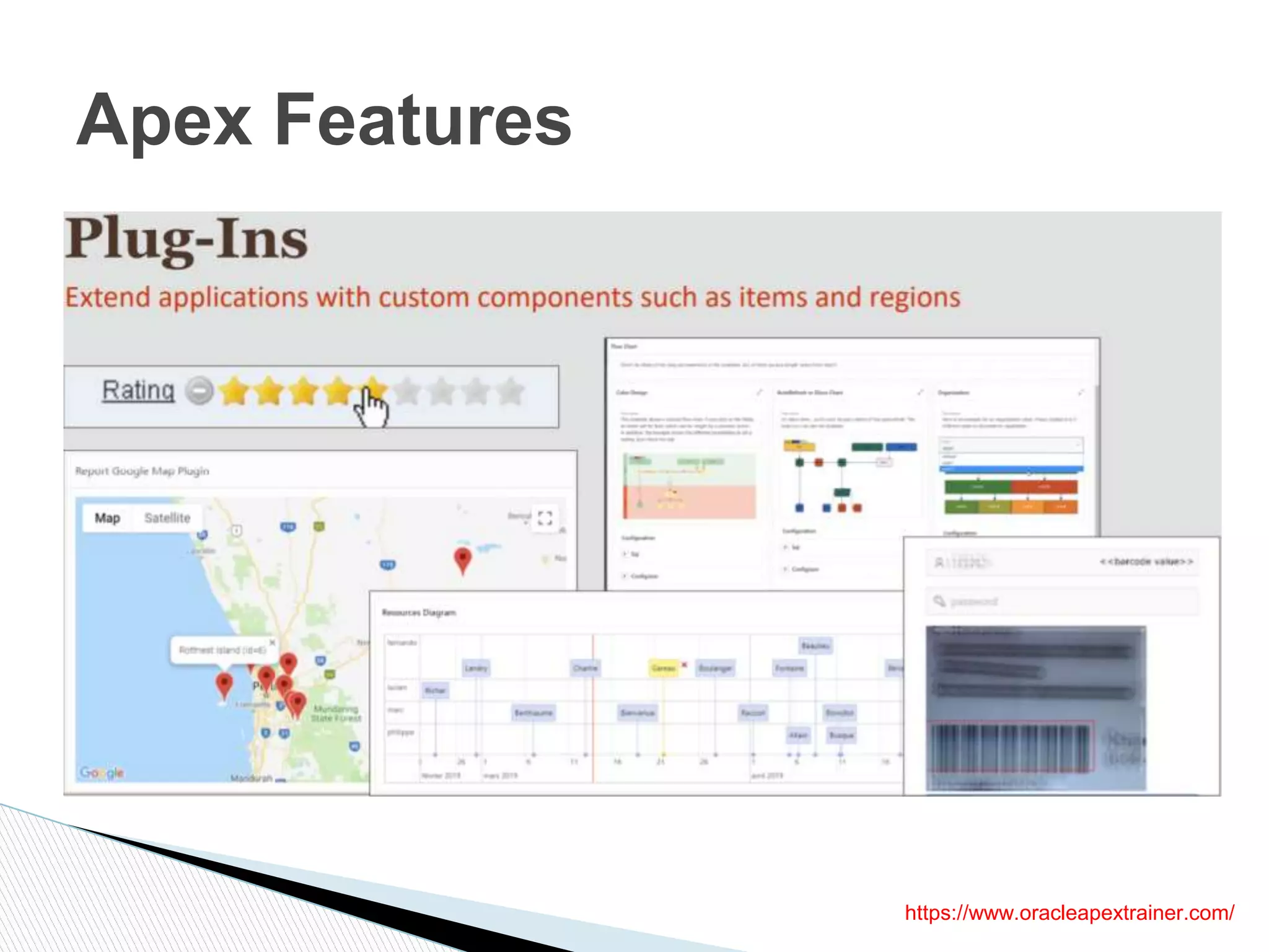 Apex Features
https://www.oracleapextrainer.com/
 