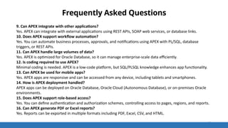 Oracle Apex Presentation Overview or Student guide | PPTX