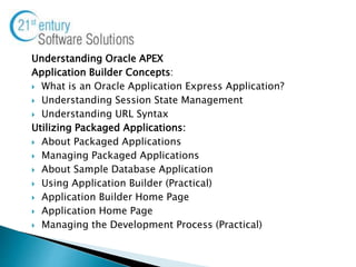 Oracle apex training | PPT