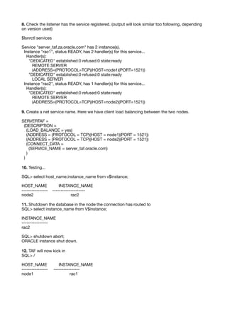Oracle Application Continuity with Oracle RAC for java | PDF