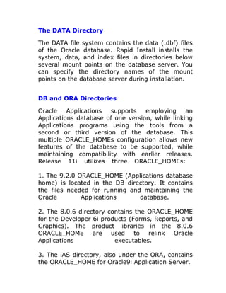 Oracle apps 11i file system | DOC