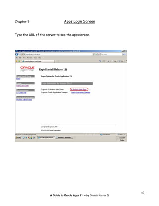 Oracle apps 11i tutorial(v2) | PDF