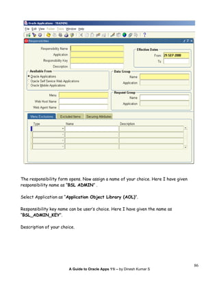 Oracle apps 11i tutorial(v2) | PDF