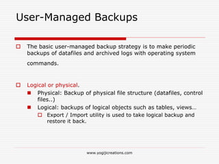 Oracle backup and recovery | PPT