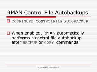 Backup Data File Rman Oracle backup and recovery | PPT