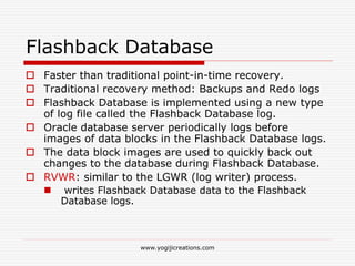 Oracle backup and recovery | PPT